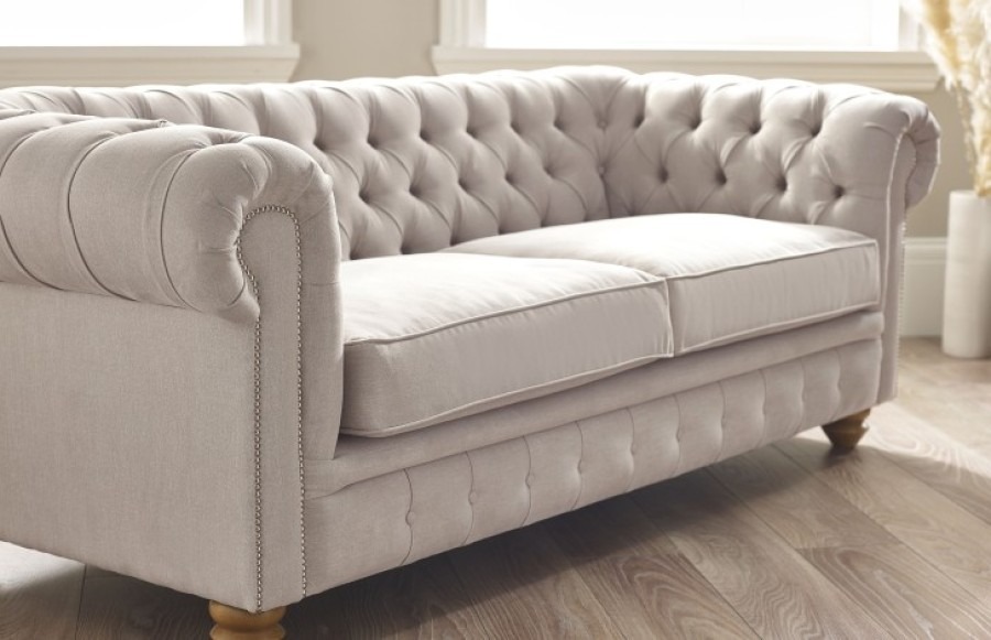 Burwood Luxury Fabric Sofa - 3 Seater - Moda Clay