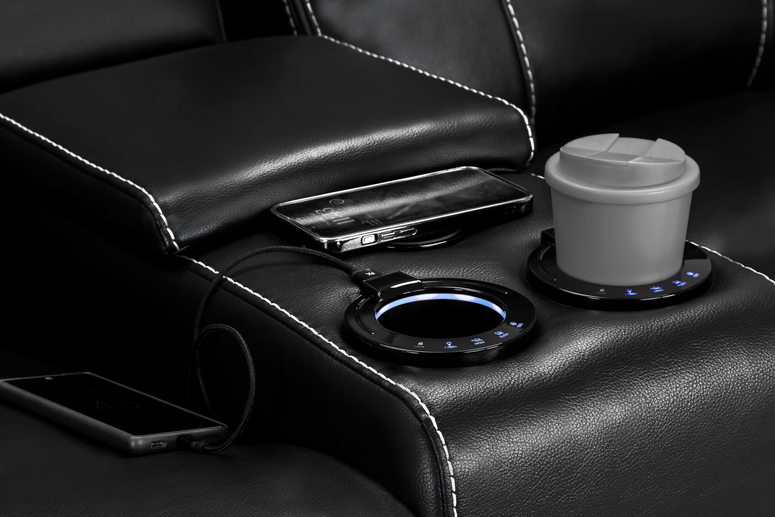 Galaxy Tech Recliner Sofa 2 Seater - Image 6