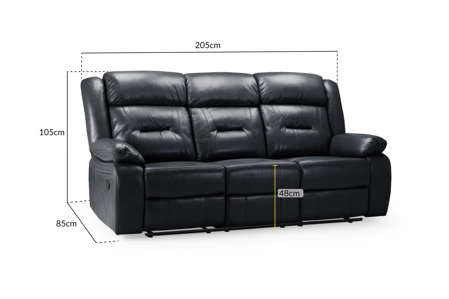 Novie Recliner Sofa 3 Seater - Image 3